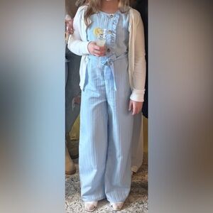 SHEIN Sky Blue Textured Jumpsuit